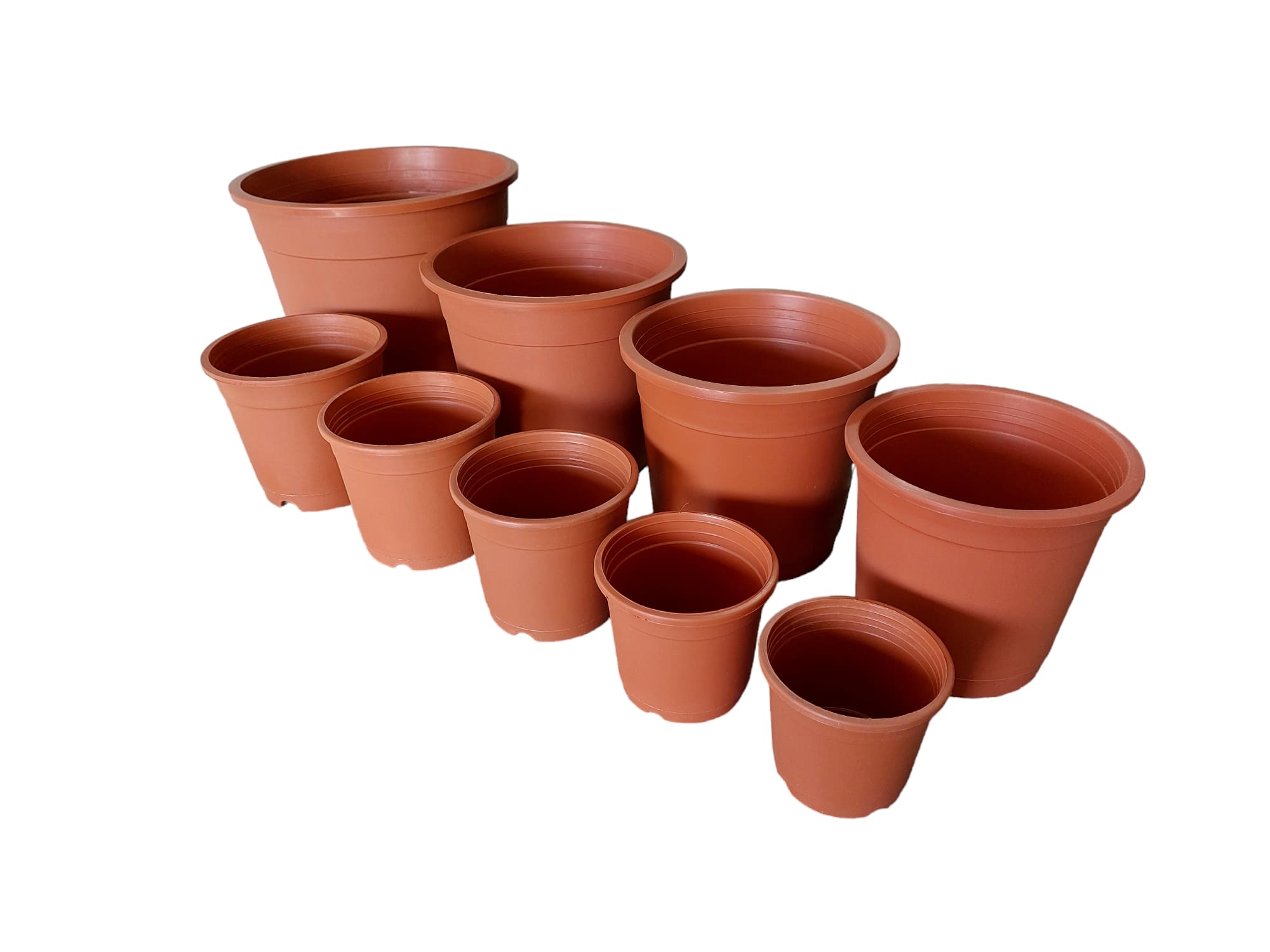 Teracotta colour Plastic Nursery Pots